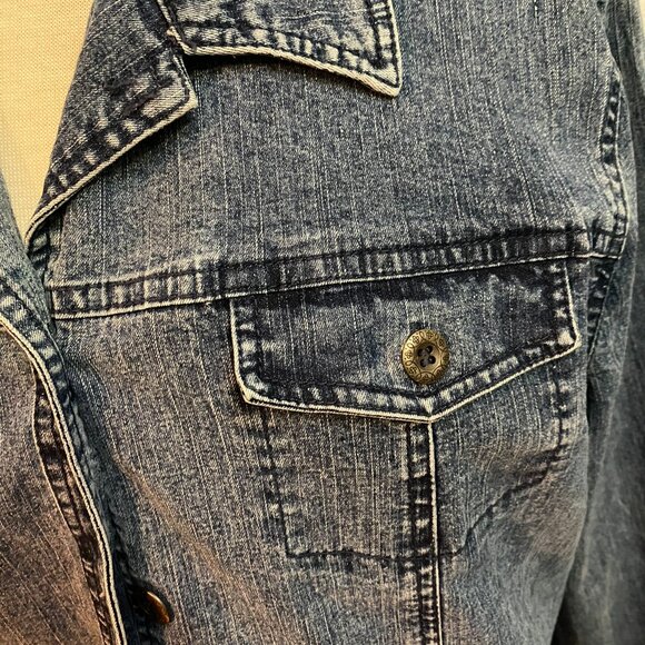 Embroidered Detail Jean Jacket No Size? - Picture 5 of 10